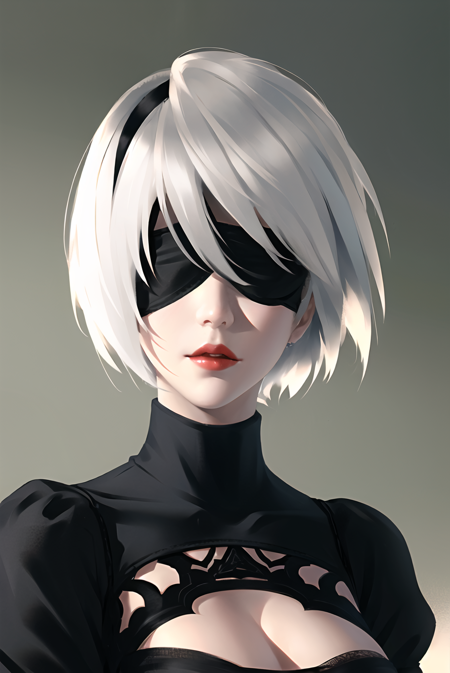 3978523401-3432025314-yorha no. 2 type b, 1girl, wlop, (blindfold), breasts, cleavage, cleavage cutout, clothing cutout, green background, hair betwee.png